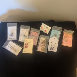 10 Pair Handmade Beaded/Woven Earrings